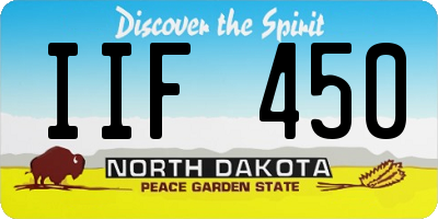 ND license plate IIF450