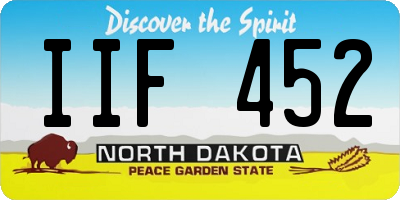 ND license plate IIF452