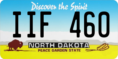 ND license plate IIF460