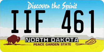 ND license plate IIF461
