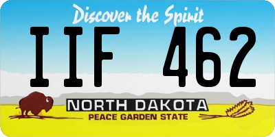 ND license plate IIF462