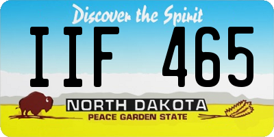ND license plate IIF465