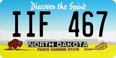 ND license plate IIF467
