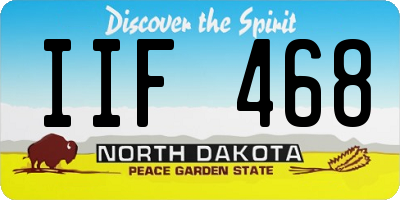 ND license plate IIF468