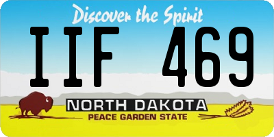 ND license plate IIF469