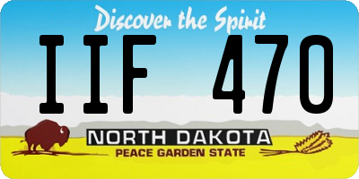 ND license plate IIF470