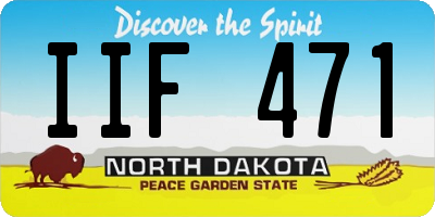 ND license plate IIF471