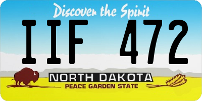 ND license plate IIF472