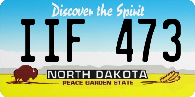 ND license plate IIF473