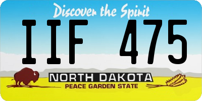 ND license plate IIF475