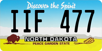 ND license plate IIF477