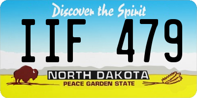 ND license plate IIF479