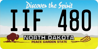 ND license plate IIF480