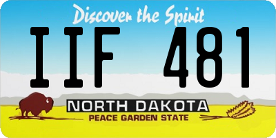 ND license plate IIF481