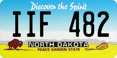 ND license plate IIF482