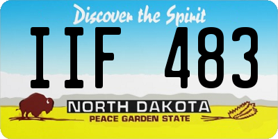 ND license plate IIF483