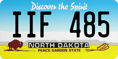 ND license plate IIF485