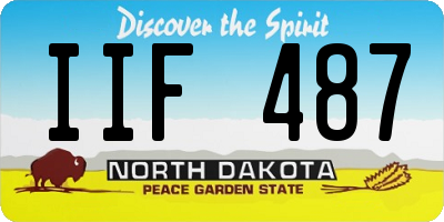 ND license plate IIF487