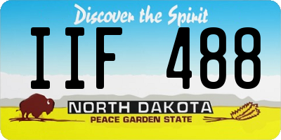 ND license plate IIF488