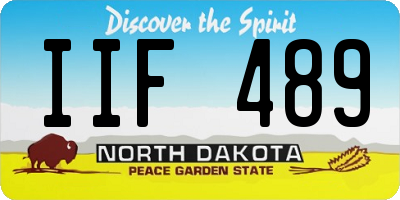 ND license plate IIF489