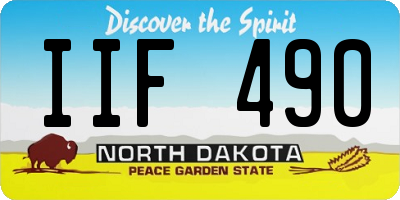 ND license plate IIF490