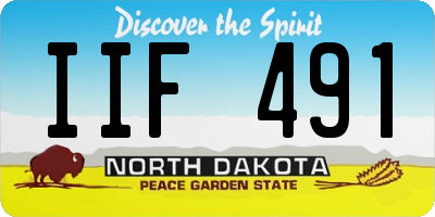 ND license plate IIF491