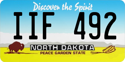 ND license plate IIF492
