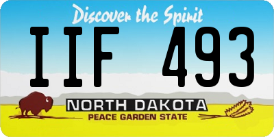 ND license plate IIF493