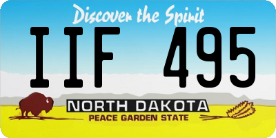 ND license plate IIF495