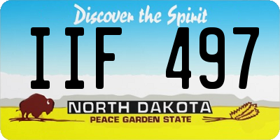 ND license plate IIF497