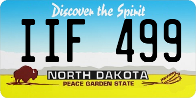 ND license plate IIF499
