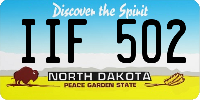 ND license plate IIF502