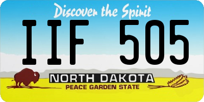 ND license plate IIF505