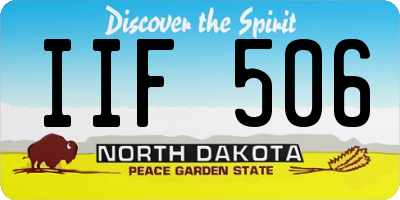 ND license plate IIF506