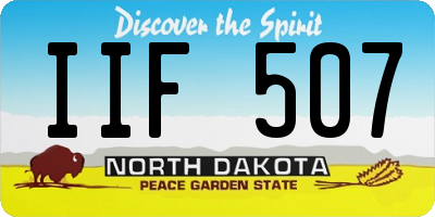 ND license plate IIF507