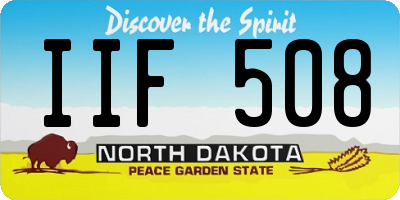 ND license plate IIF508