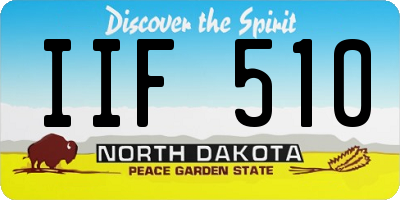 ND license plate IIF510