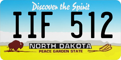 ND license plate IIF512