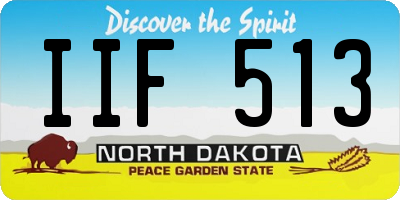 ND license plate IIF513