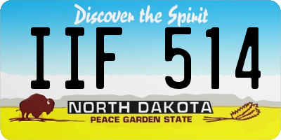 ND license plate IIF514