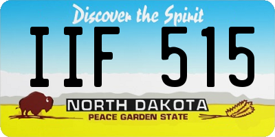 ND license plate IIF515