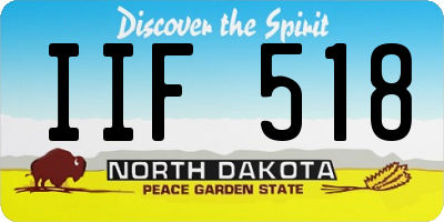 ND license plate IIF518