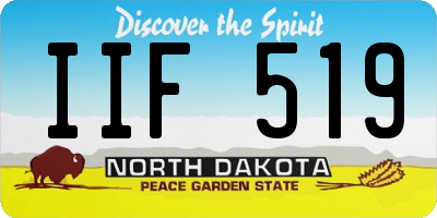 ND license plate IIF519