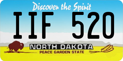 ND license plate IIF520