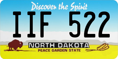 ND license plate IIF522