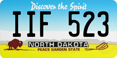 ND license plate IIF523