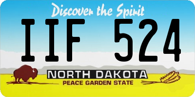 ND license plate IIF524