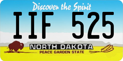 ND license plate IIF525