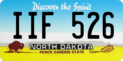 ND license plate IIF526