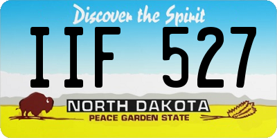 ND license plate IIF527